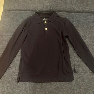 Navy boys crewcut long sleeve polo size 6-7
